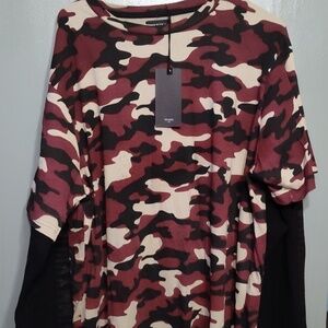 WESTY MEN'S CAMO THERMAL MULTICOLOR COTTON LONG SLEEVE SHIRT SIZE XL